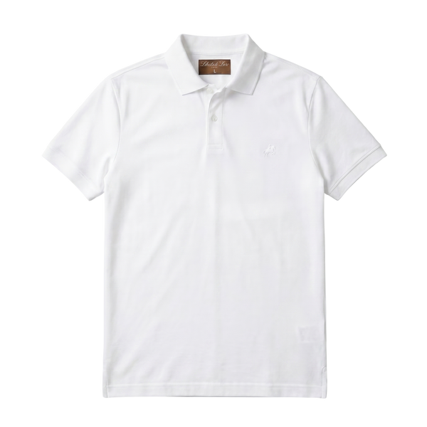 White Custom-Fit Poloshirt