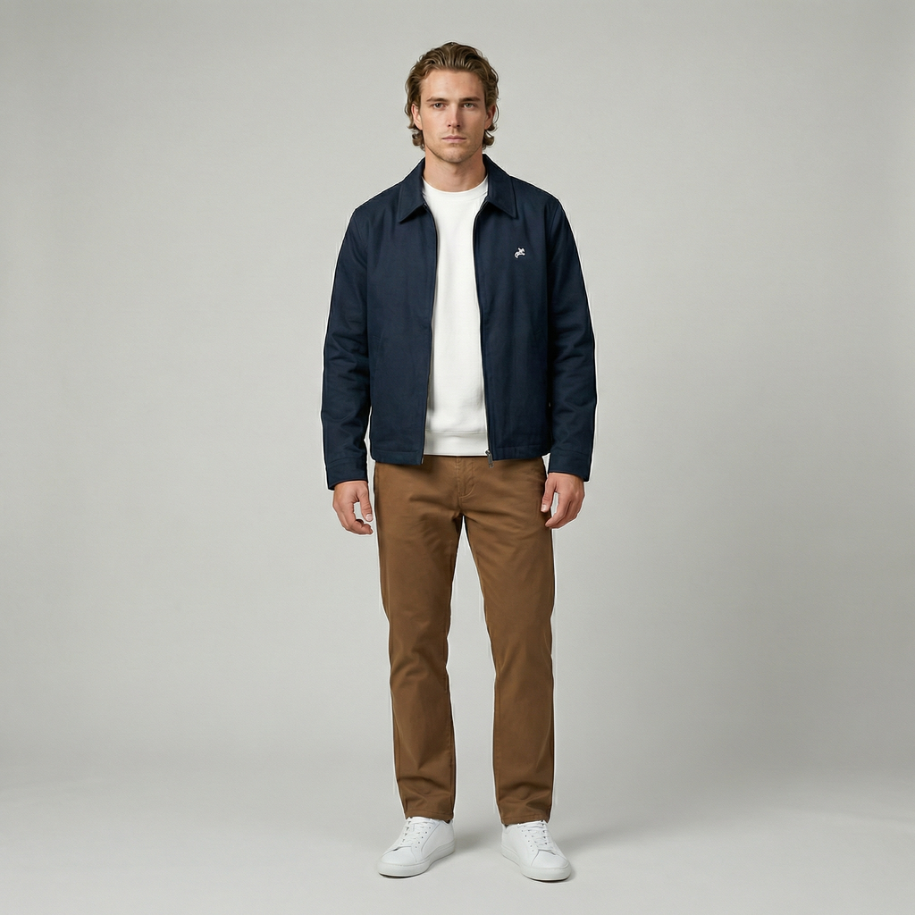Navy Blouson Jacket