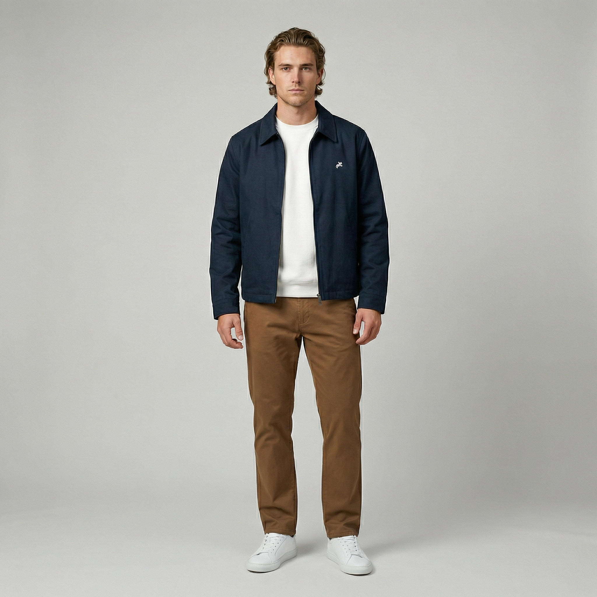 Navy Blouson Jacket