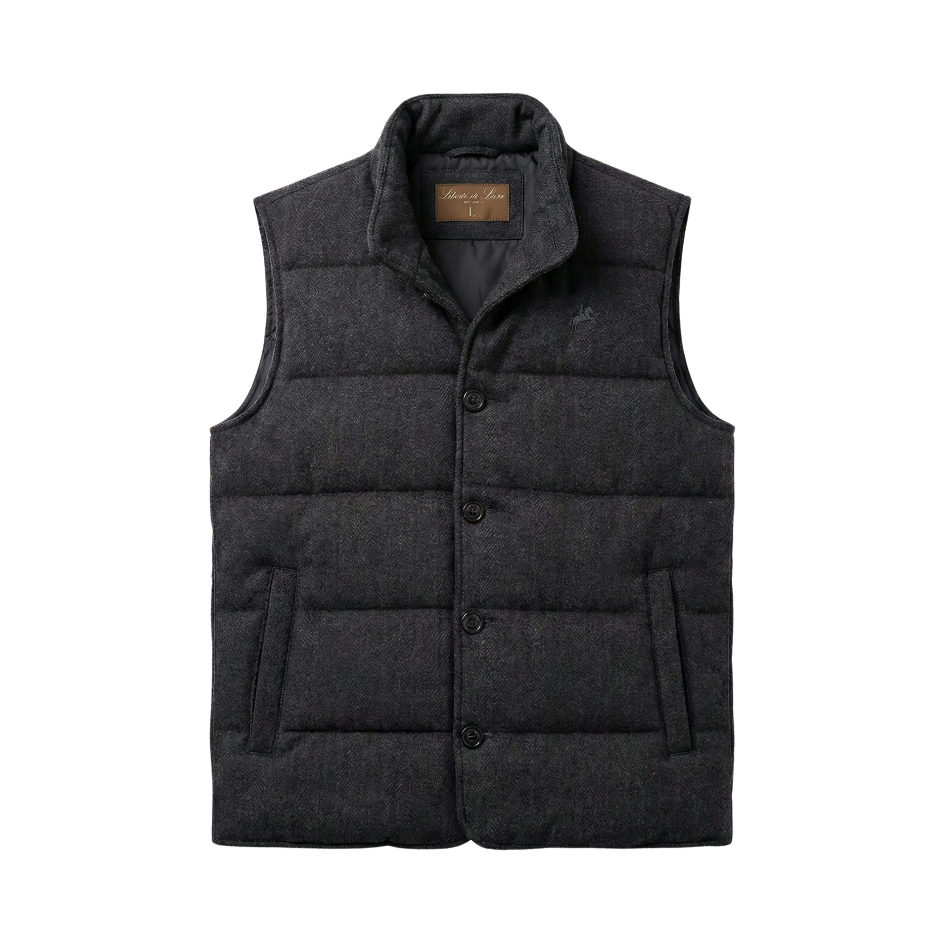 Charcoal Cotton Vest – product photo