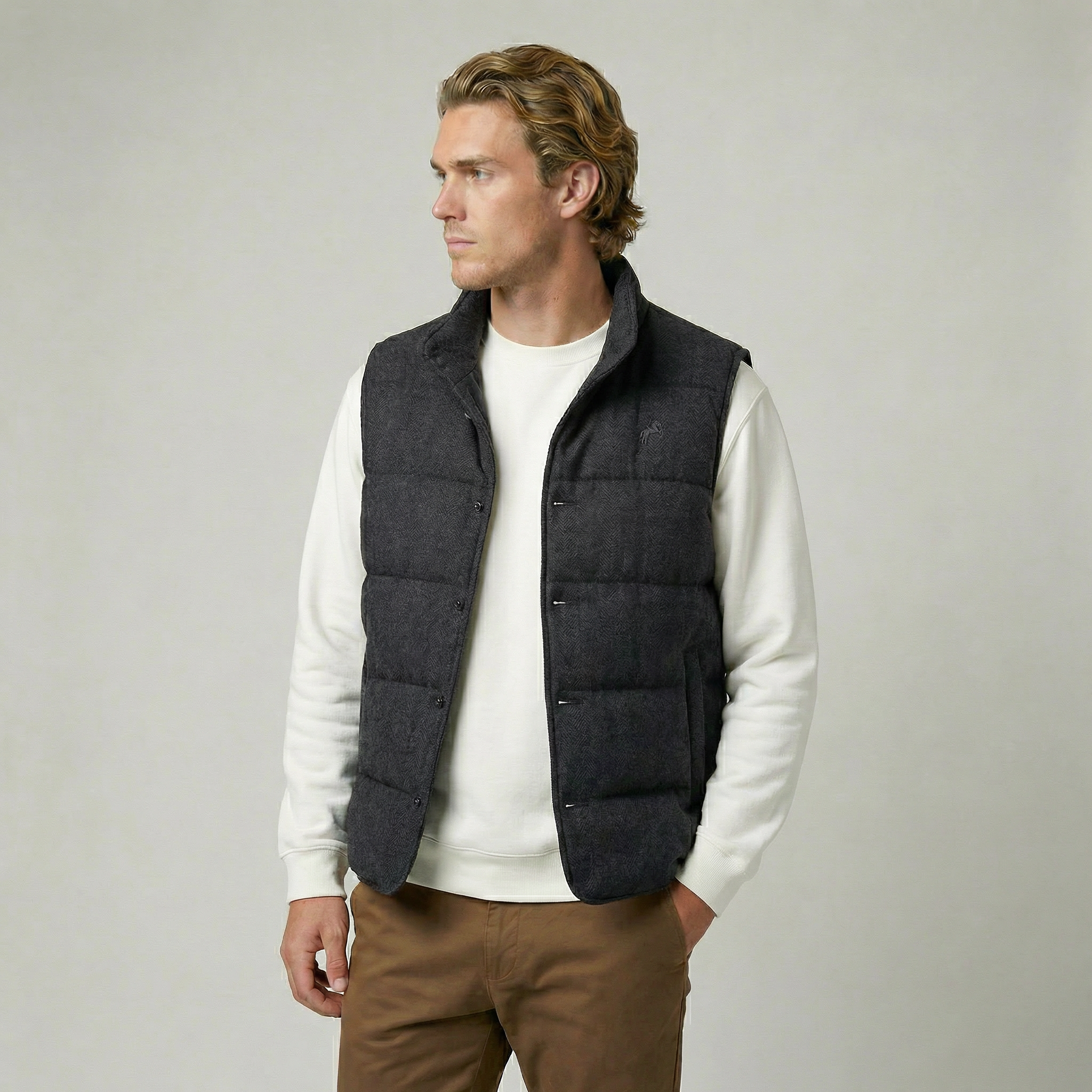 Charcoal Cotton Vest