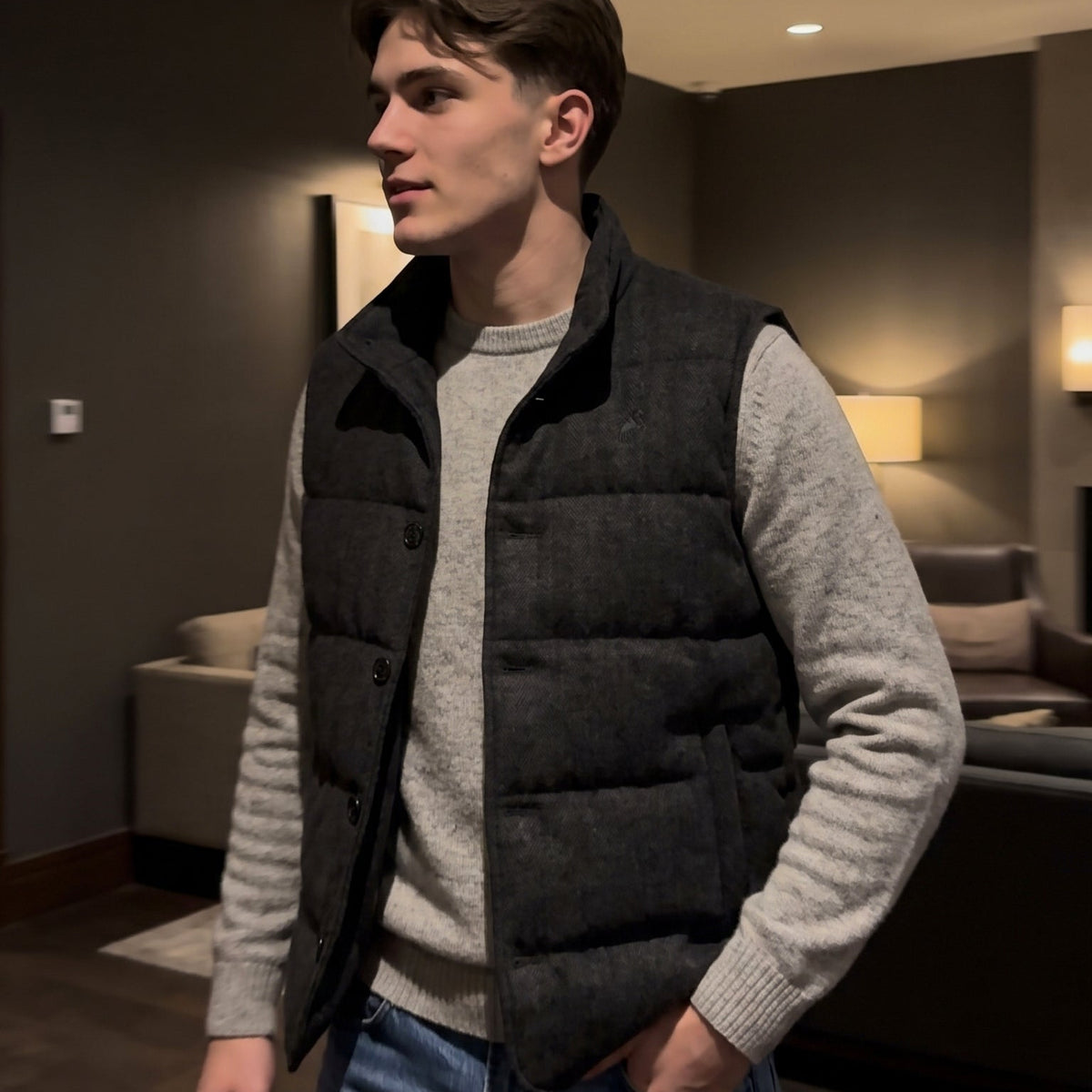 Charcoal Padded Vest